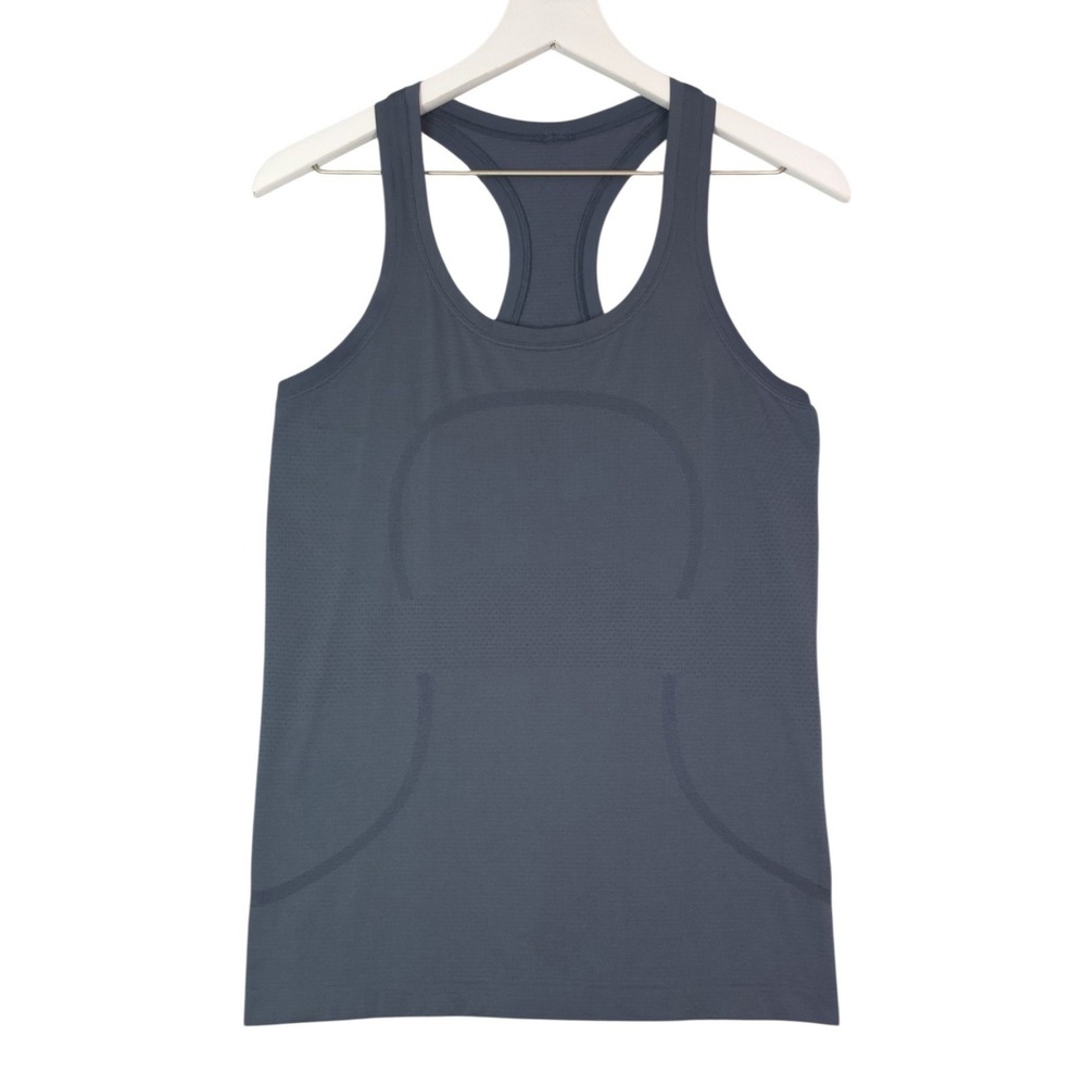 Lululemon Swiftly Tech Racerback Tank Top Women Size 8 Grey Seamless Athletic
